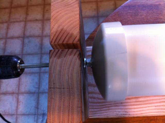 Tesla Coil secondary coil winding jig 3